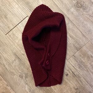 ) Head and ear warmer winter hat snow burgundy